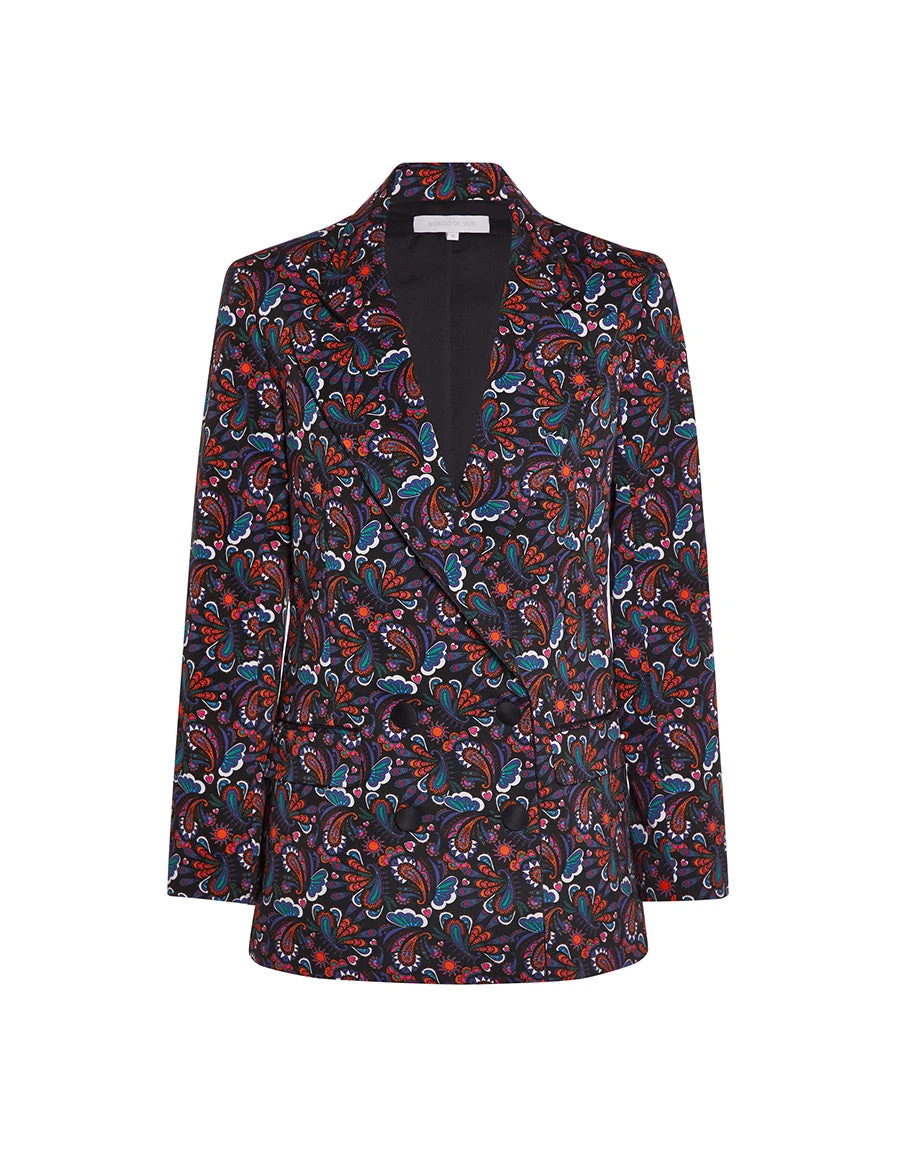 Borgo de Nor Quinn Cotton Jacket Black Paisley Borgo de Nor