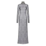 Black Chantilly Lace Sleeved Gown