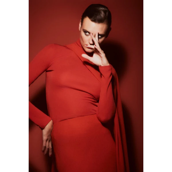 Red Matte Jersey Skivvy - Image 6