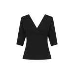 Carla-Zampatti-Black-Crepe-Soft-V-Top94271_nobg