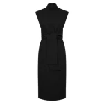 Black Crepe Striscia Dress