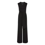 Black Crepe Striscia Jumpsuit