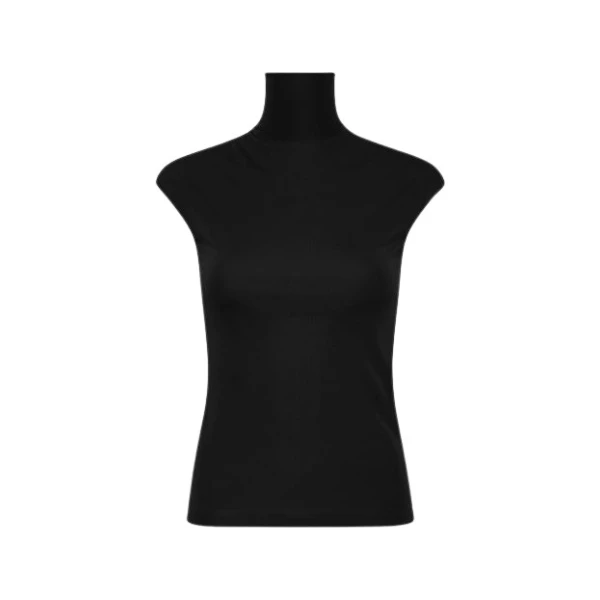 Black Matte Jersey Extended Polo