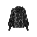 Carla-Zampatti-Black-Silk-Jacquard-Striscia-Blouse69745_nobg