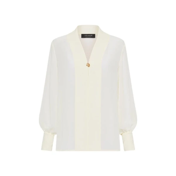 Ivory Georgette La Banda Shirt