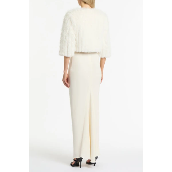 Ivory Piuma Fur Bolero - Image 3