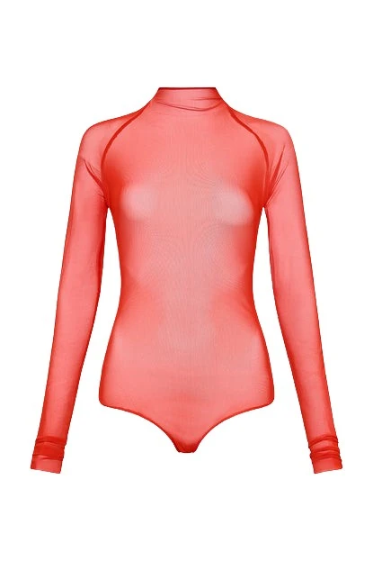 Carla-Zampatti-Red-Pura-Mesh-Bodysuit98563_nobg Red Pura Mesh Bodysuit - Image 1