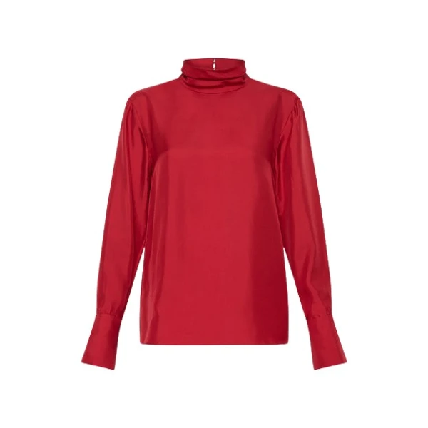 Scarlet Button Back Shirt