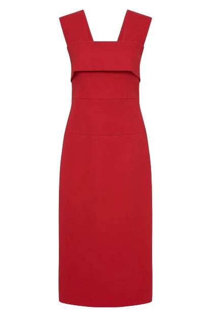 Carla-Zampatti-Scarlet-Crepe-La-Banda-Midi-Dress73541_nobg Scarlet Crepe La Banda Midi Dress - Image 1