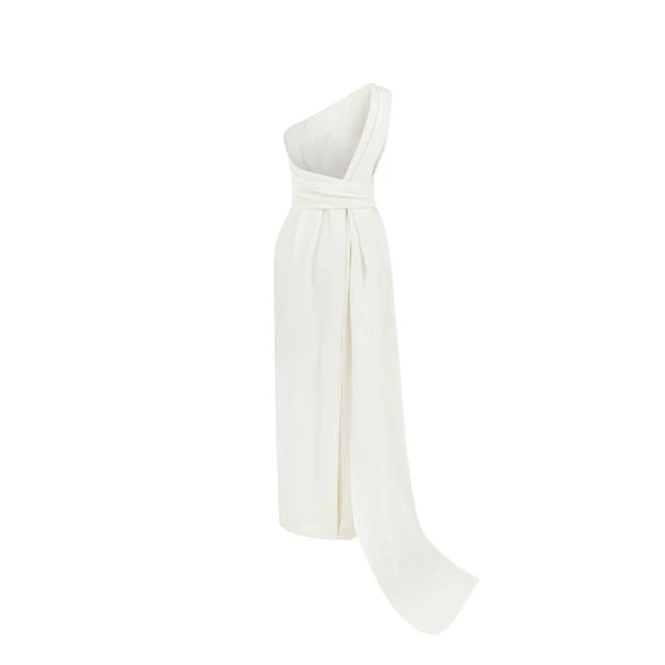 Ivory Off the Shoulder Dress