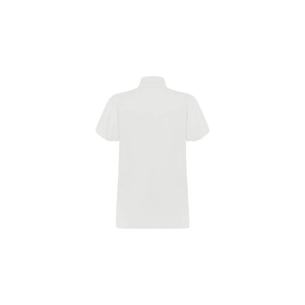 Rose Embroidered Ivory Silk Shirt
