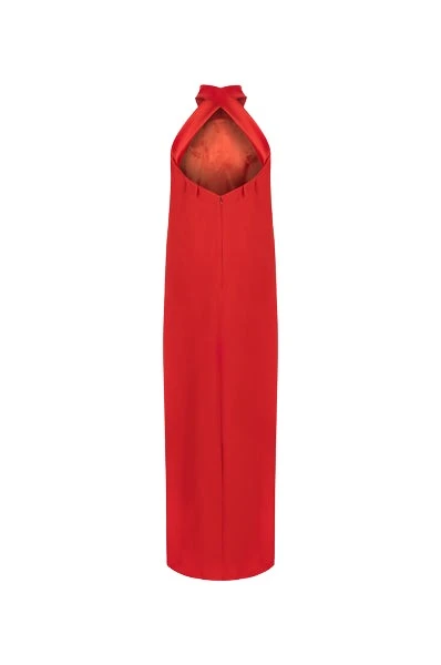 Dice-Kayek-Rose-Embroidered-Red-Dress87071_nobg Rose Embroidered Red Dress - Image 1