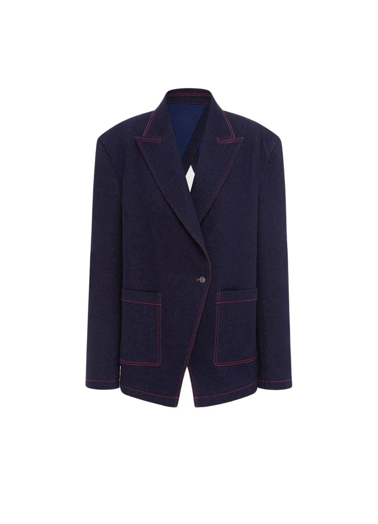 Leo-Lin-Jocelyn-Denim-Split-Blazer-Indigo-524747_nobg Jocelyn Denim Split Blazer - Indigo - Image 1
