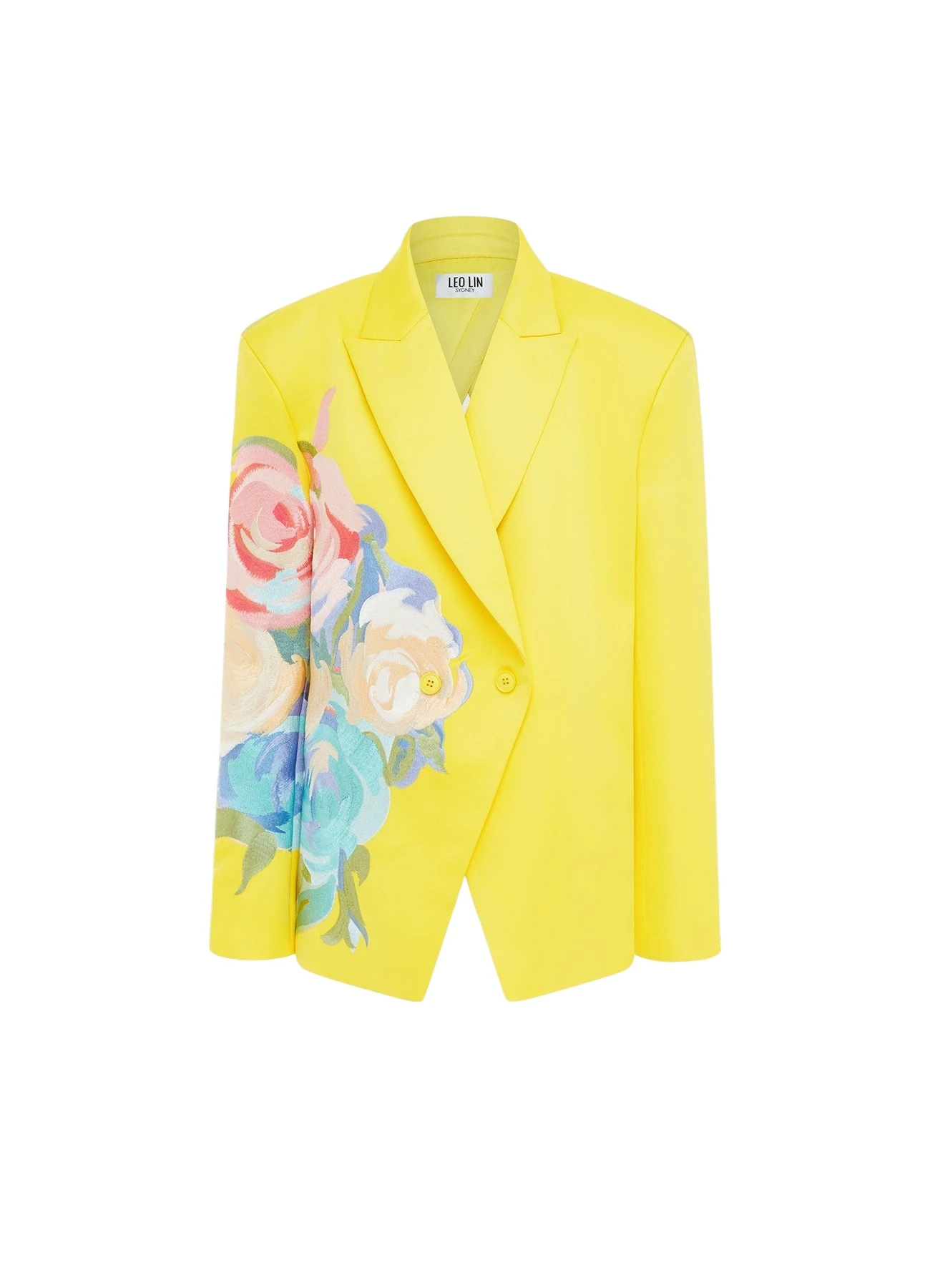 Leo-Lin-Jocelyn-Embroidered-Split-Blazer-Bouquet-Print-587043_nobg Jocelyn Embroidered Split Blazer - Bouquet Print - Image 1