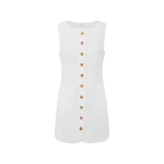 Posse-The-label-Emma-Button-Down-Mini-Ivory-Dress Posse The label Clothing