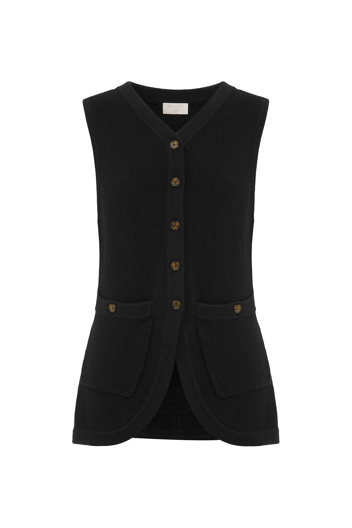 Posse-The-label-Harper-Vest-Black Posse The label Clothing