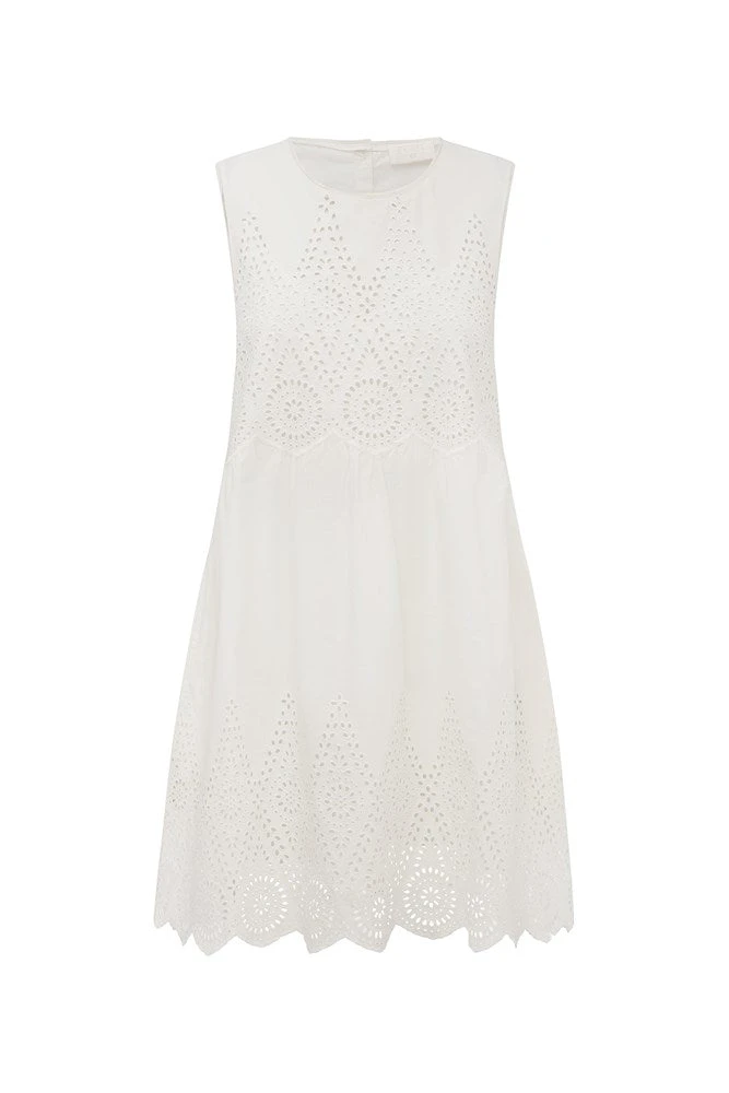 Posse-The-label-Louisa-Mini-Dress-Vintage-White Posse The label Clothing