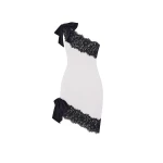 Rasario-Asymmetric-Crepe-And-Lace-Mini-Dress-With-Bows Rasario Asymmetric Crepe And Lace Mini Dress With Bows