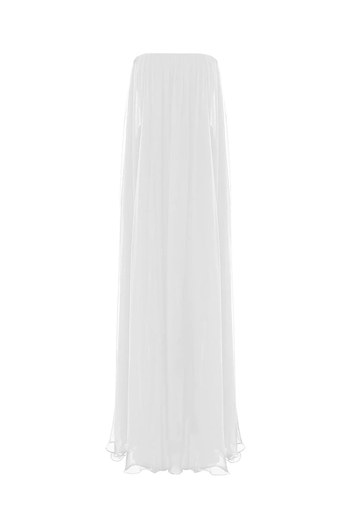 Rasario-Crepe-And-Silk-Chiffon-Corset-Gown Rasario Crepe And Silk Chiffon Corset Gown