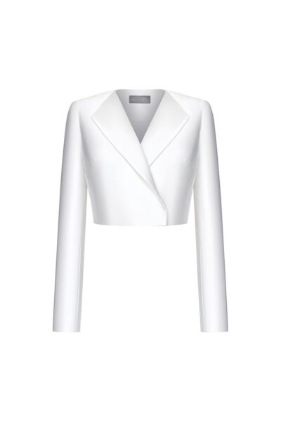 Rasario Cropped Satin Jacket