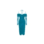 Rasario-Draped-Off-The-Shoulder-Lace-Midi-Dress Rasario Draped Off-The-Shoulder Lace Midi Dress