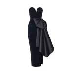 Rasario-Velvet-Corset-Midi-Dress-With-Bows Rasario Velvet Corset Midi Dress With Bows