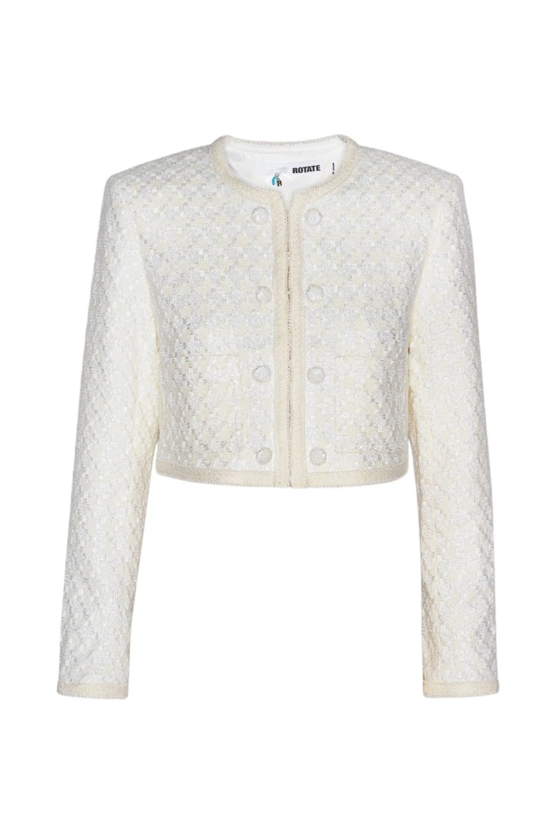 Rotate-Birger-Christensen-Boucle-Cropped-Jacket-Egret56843_nobg Boucle Cropped Jacket Egret - Image 1