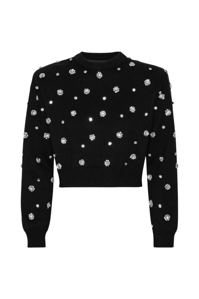 Rotate-Birger-Christensen-Embellished-Jumper-Black66578_nobg Embellished Jumper Black - Image 1