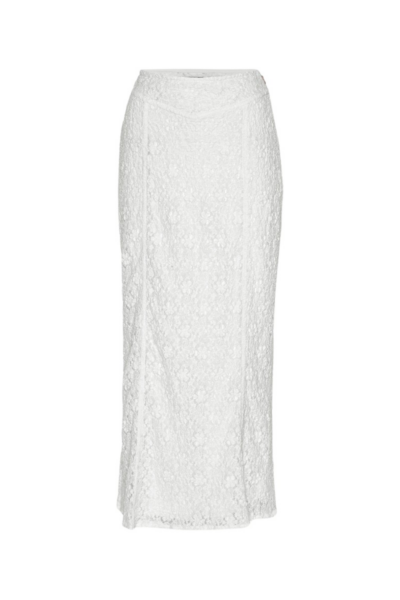 Lace Maxi Skirt Bright White
