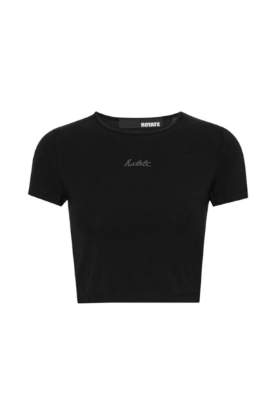 Logo Cropped T-Shirt Black