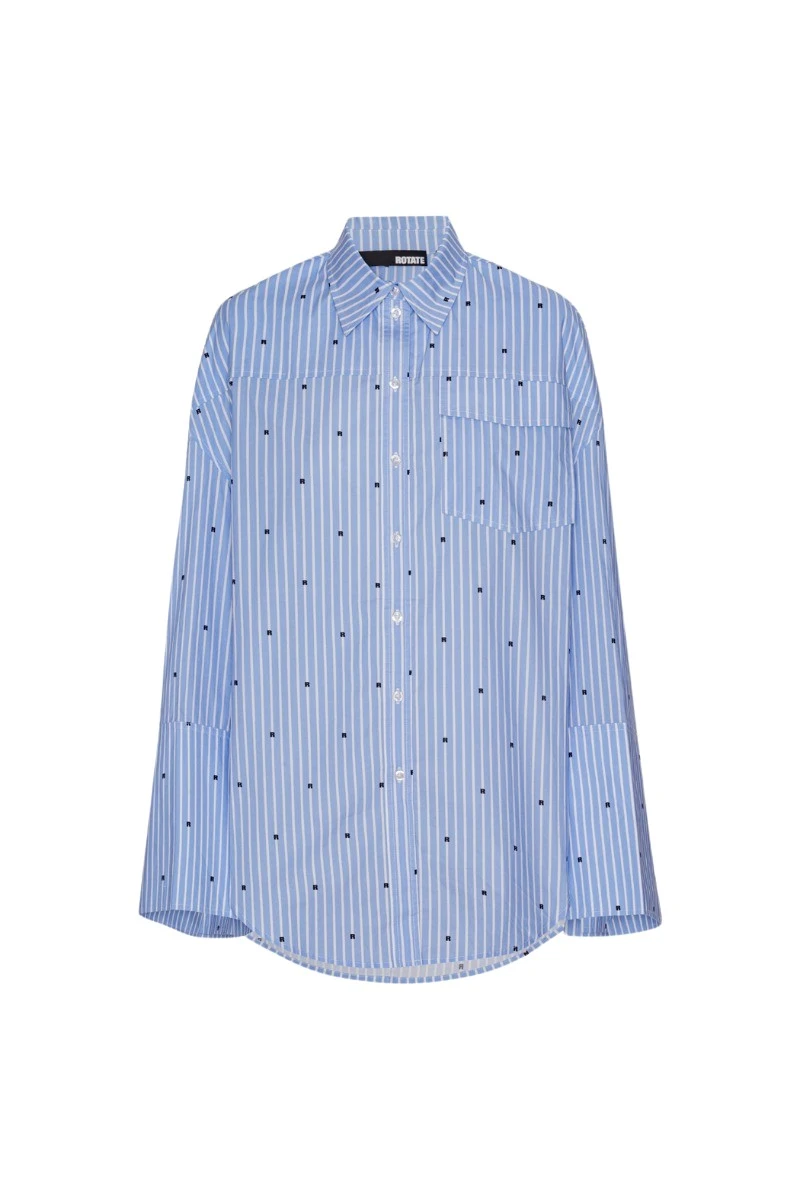 Rotate-Birger-Christensen-Oversized-Shirt-Blue51238_nobg Oversized Shirt Blue - Image 1