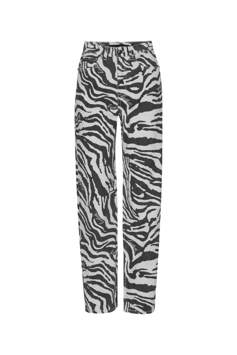 Rotate-Birger-Christensen-Printed-Straight-Jeans-Zebra88781_nobg Printed Straight Jeans Zebra - Image 1