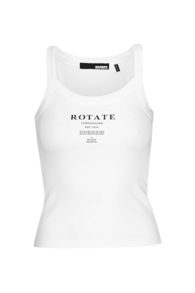 Ribbed Tank Top Bright White