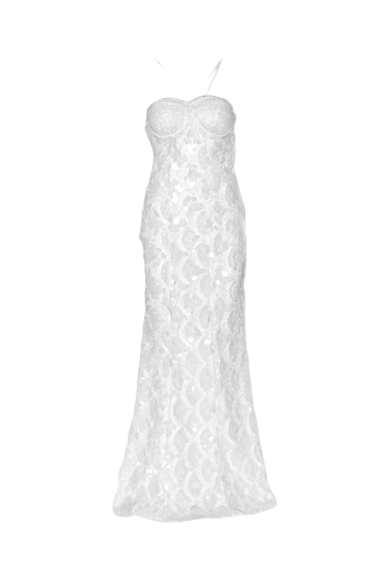 Rotate-Birger-Christensen-Sequin-Maxi-Slip-Dress-Egret41901_nobg Sequin Maxi Slip Dress Egret - Image 1