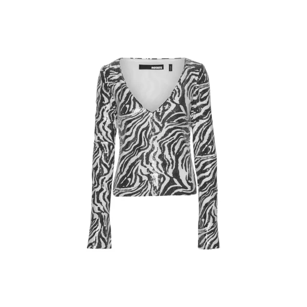 Sequins T-Shirt Zebra Print