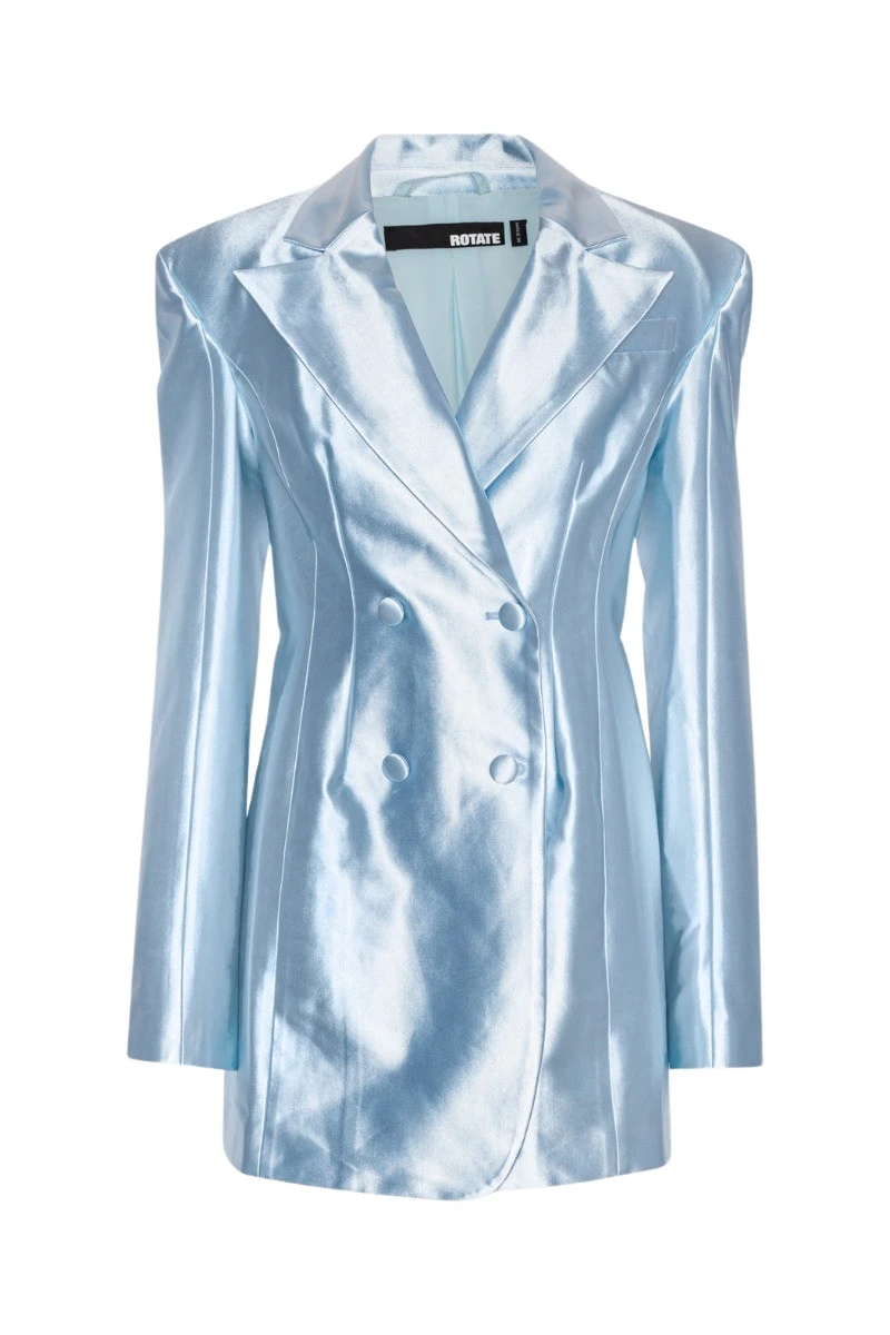 Rotate-Birger-Christensen-Shiny-Suting-Blazer-Dress-Blue22666_nobg Shiny Suting Blazer Dress Blue - Image 1