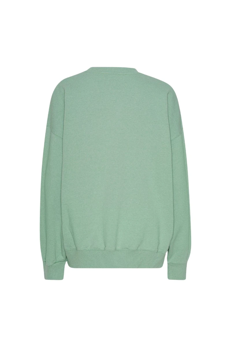 Rotate-Birger-Christensen-Sweat-Logo-Crewneck-Green15942_nobg Sweat Logo Crewneck Green - Image 1