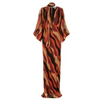 Anita Plunge Balloon Sleeve Maxi Dress