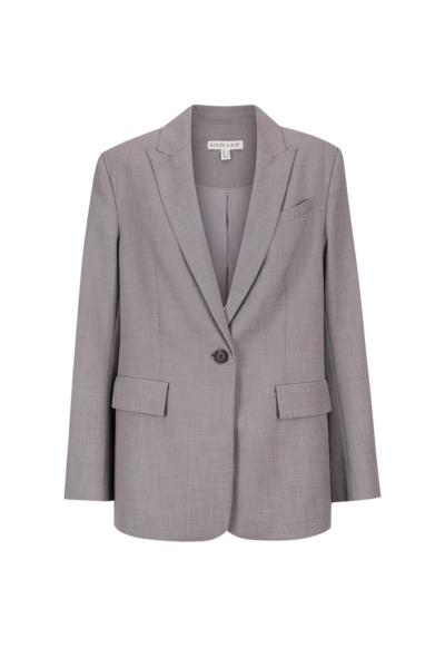 Asher Oversized Tailored Blazer - Steel Grey