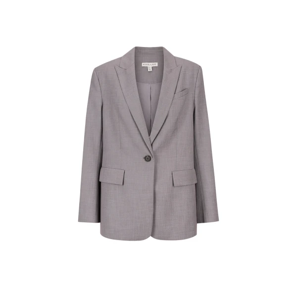 Asher Oversized Tailored Blazer - Steel Grey