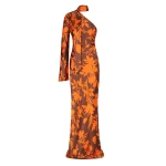 Flora Silk One Shoulder Maxi Dress