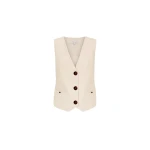 Irena Oversized Tailored Vest - Bone