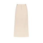 Irena Side Split Maxi Skirt - Bone