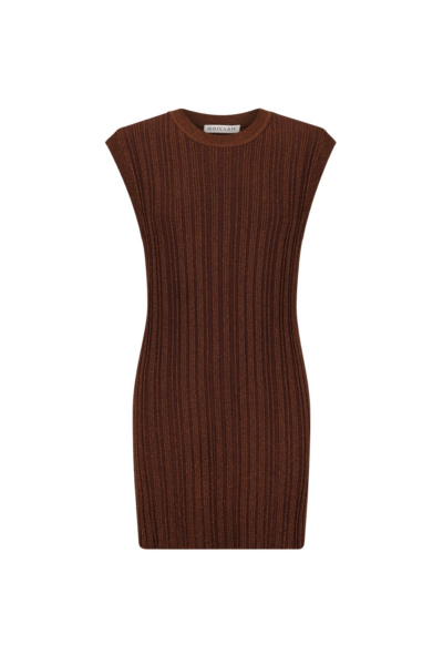 Kamari Sleeveless Tunic Top - Brandy Brown