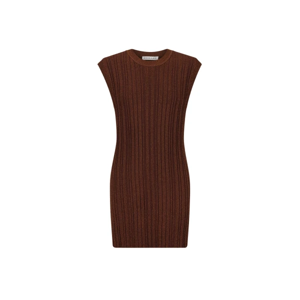 Kamari Sleeveless Tunic Top - Brandy Brown