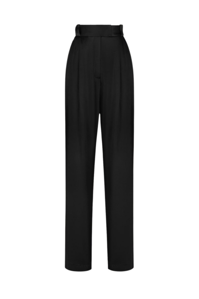 La Lune Mid Rise Straight Leg Pant - Black