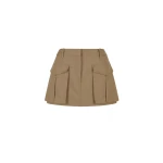 Shona-Joy-Sabato-Low-Rise-Utility-Micro-Mini-Skirt-Grey-Khaki-633799_nobg