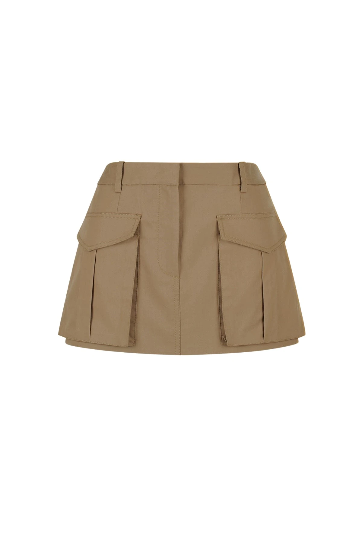 Shona-Joy-Sabato-Low-Rise-Utility-Micro-Mini-Skirt-Grey-Khaki-633799_nobg Sabato Low Rise Utility Micro Mini Skirt - Grey Khaki - Image 1