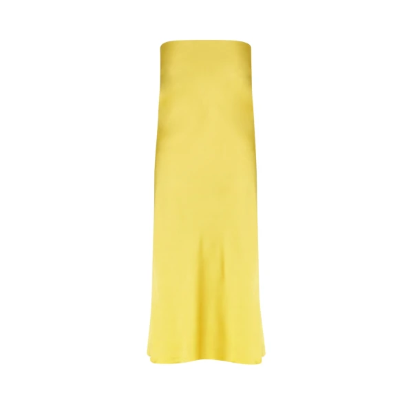Sofia Bias Cut Maxi Skirt - Lime