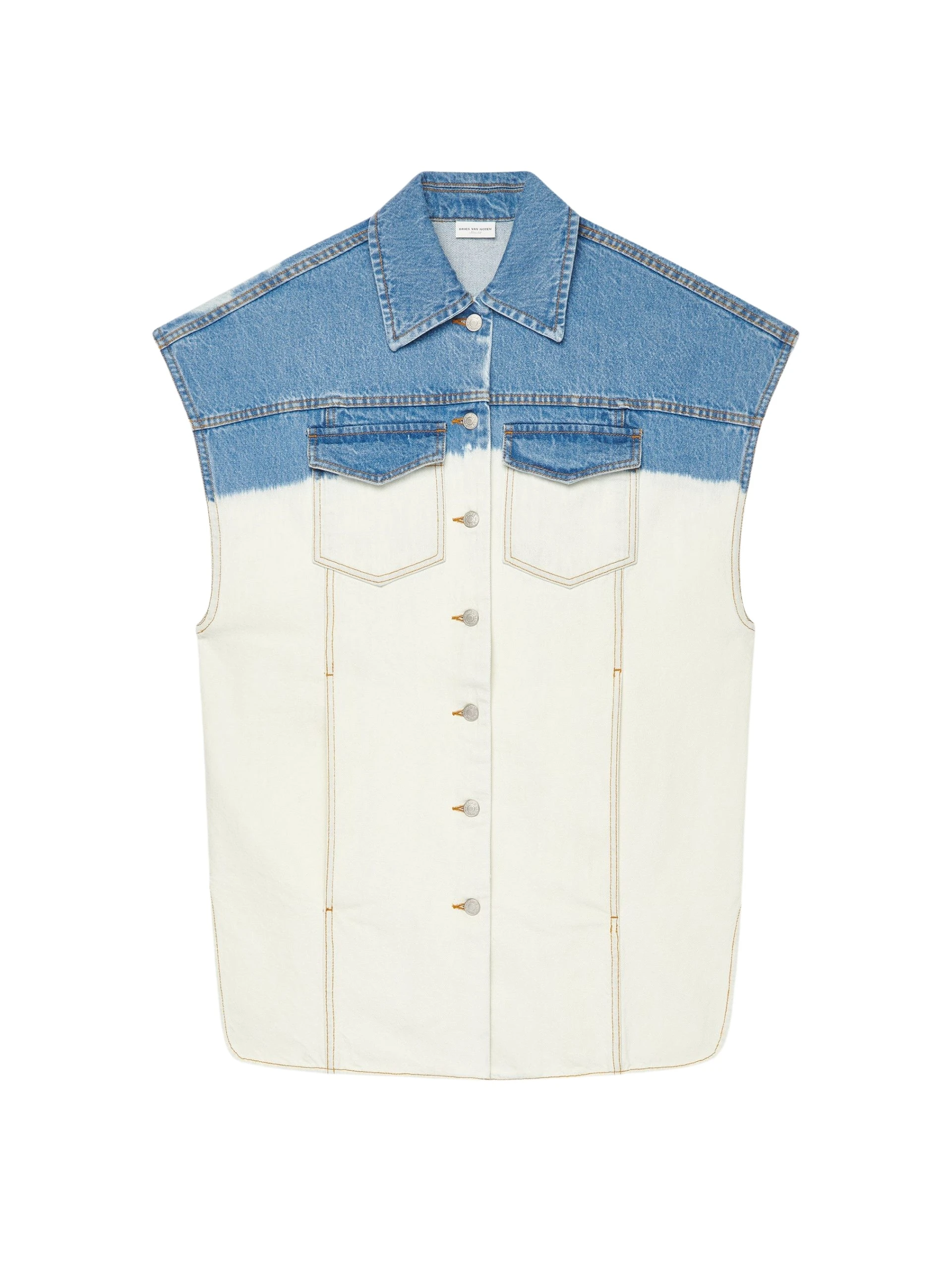 Dries-Van-Noten-Bleach-denim-vest-4-scaled51341_nobg Bleach denim vest - Image 1